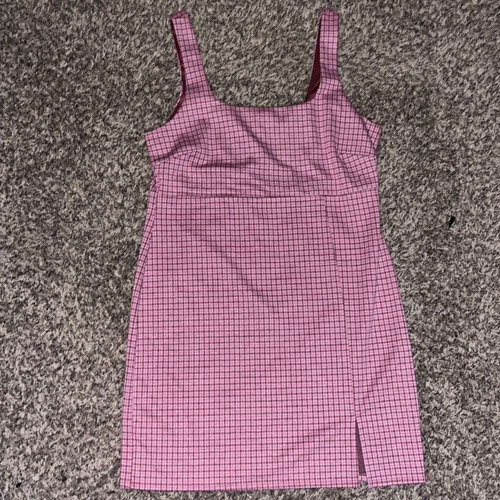 Pink Plaid Dress
